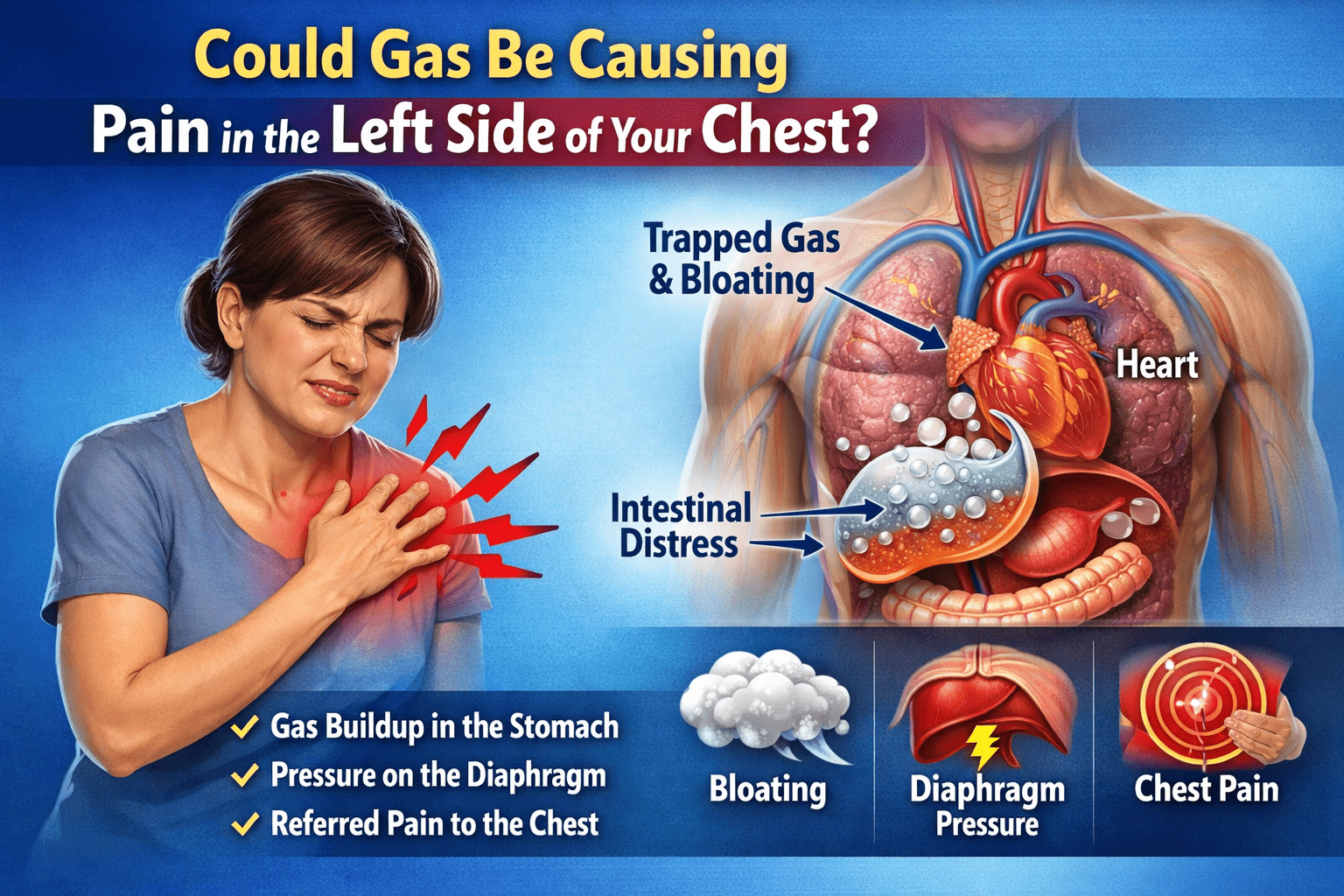 Could Gas Be Causing Pain in the Left Side of Your Chest?