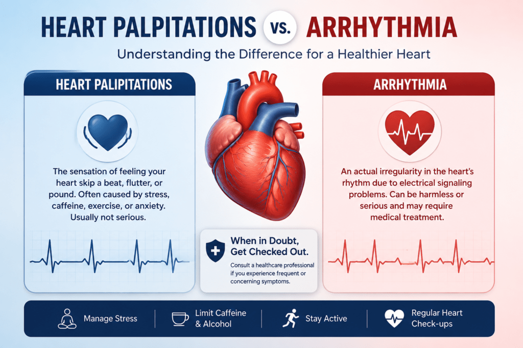 Heart Palpitations vs. Arrhythmia