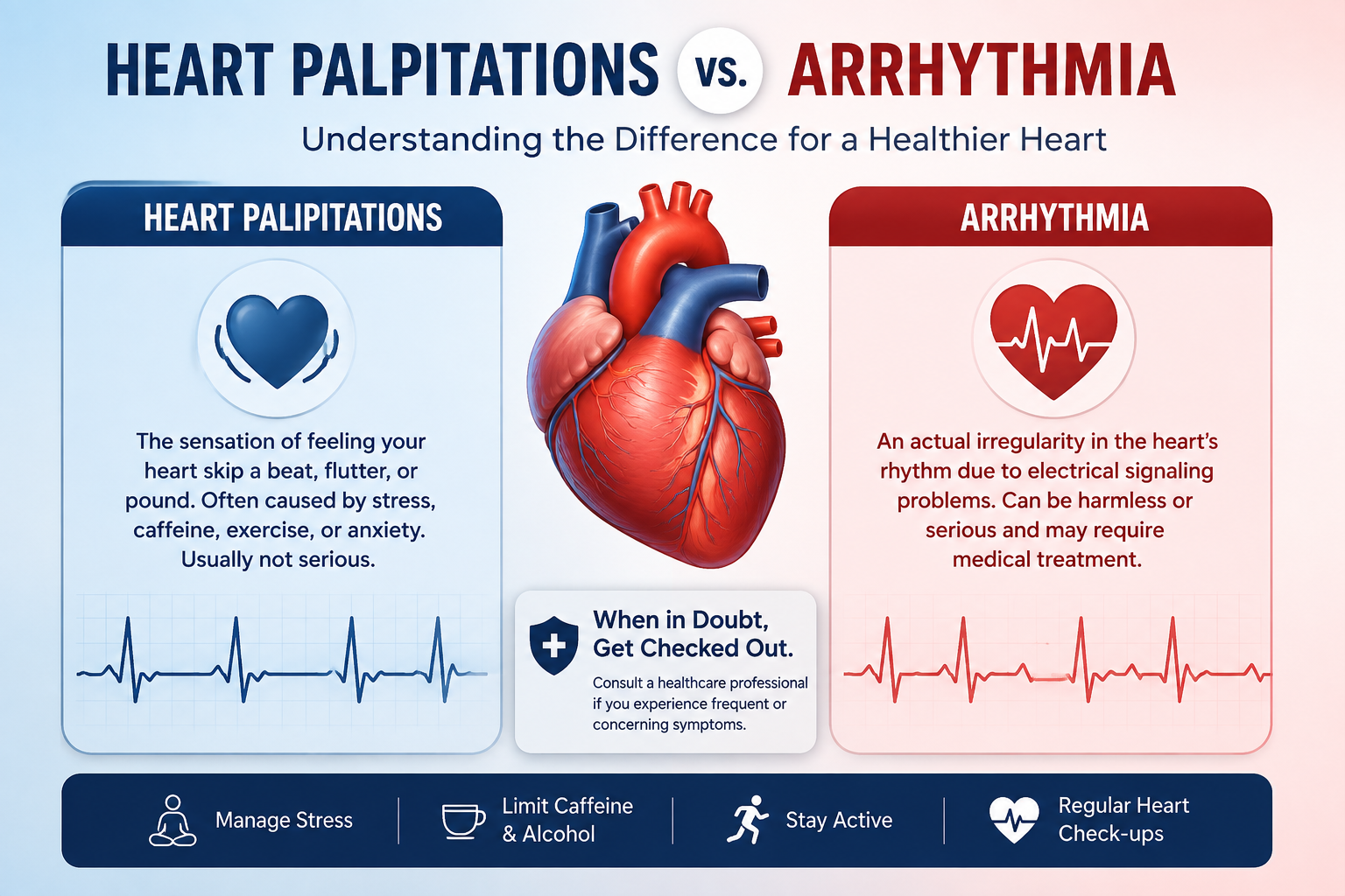 Heart Palpitations vs. Arrhythmia